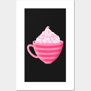 Pink Stripe Mod Mug Posters and Art